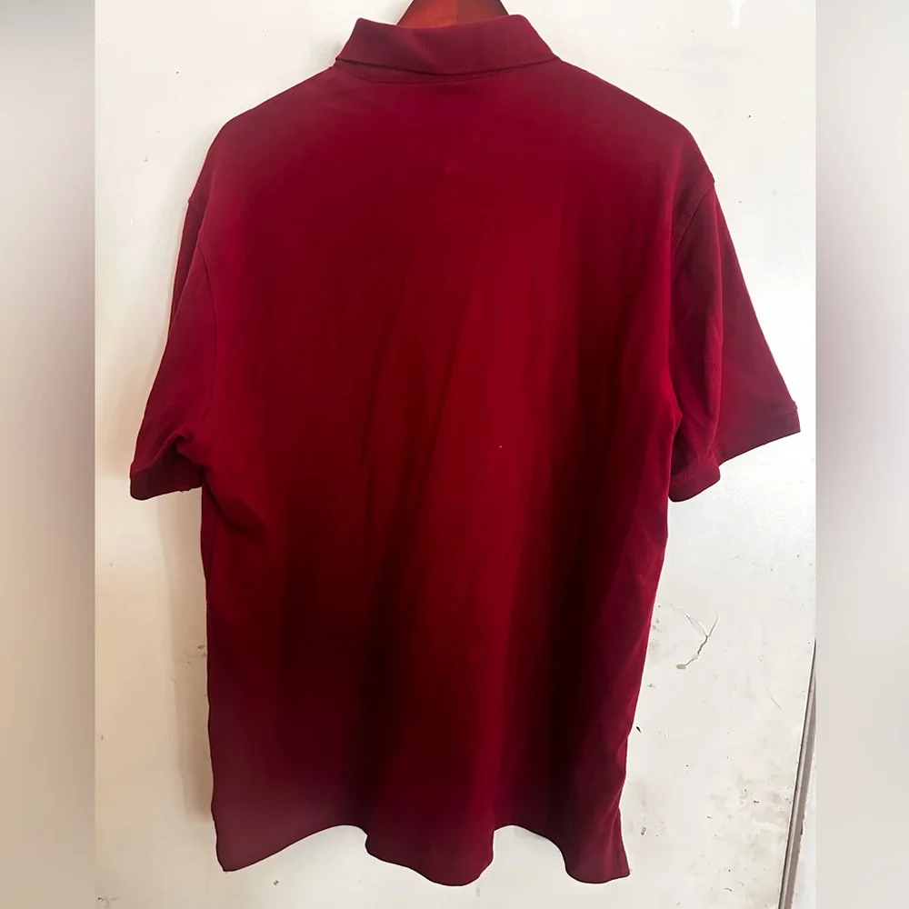 Tommy Hilfiger Men's Maroon Polo Shirt - Picture 3 of 3